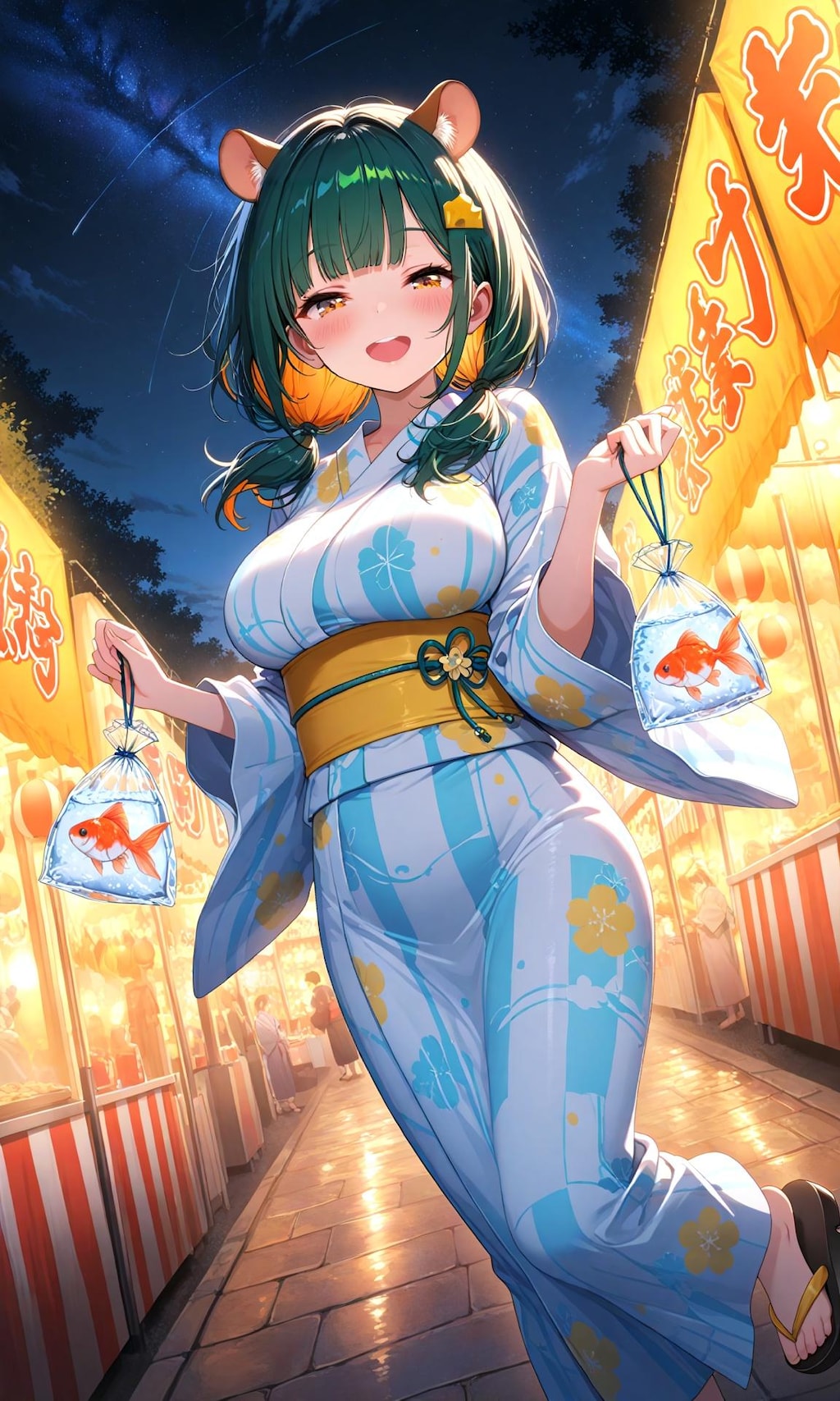 夏祭りはワクワクしますねっ！