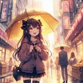 金色に照らされた雨 2枚目