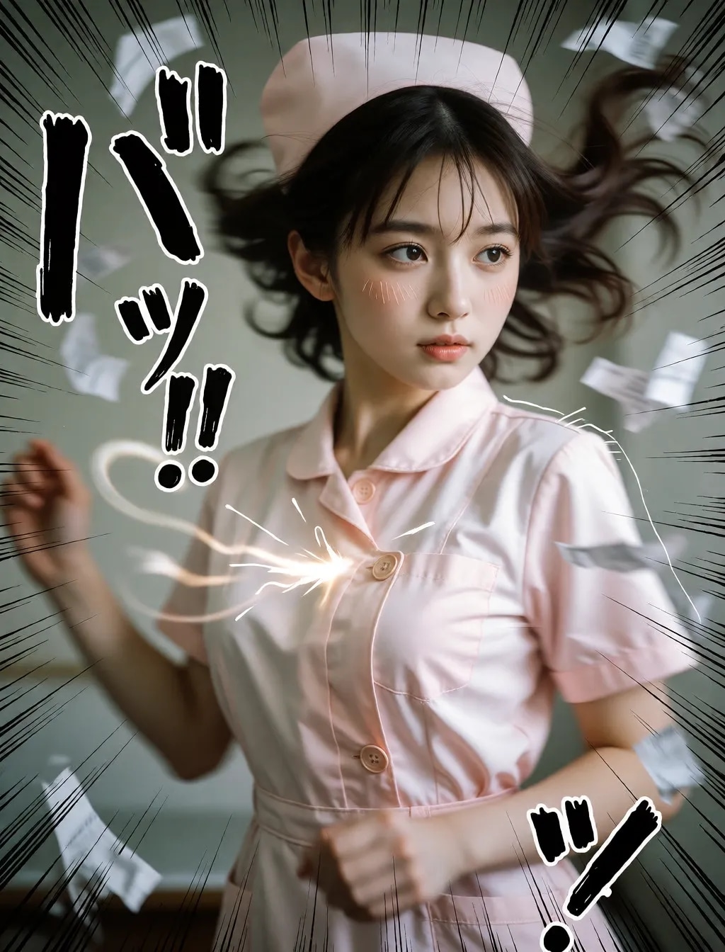 勢いのあるナース