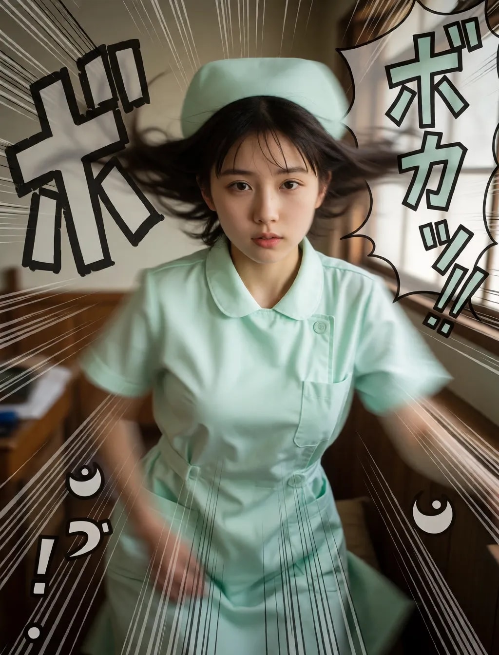勢いのあるナース