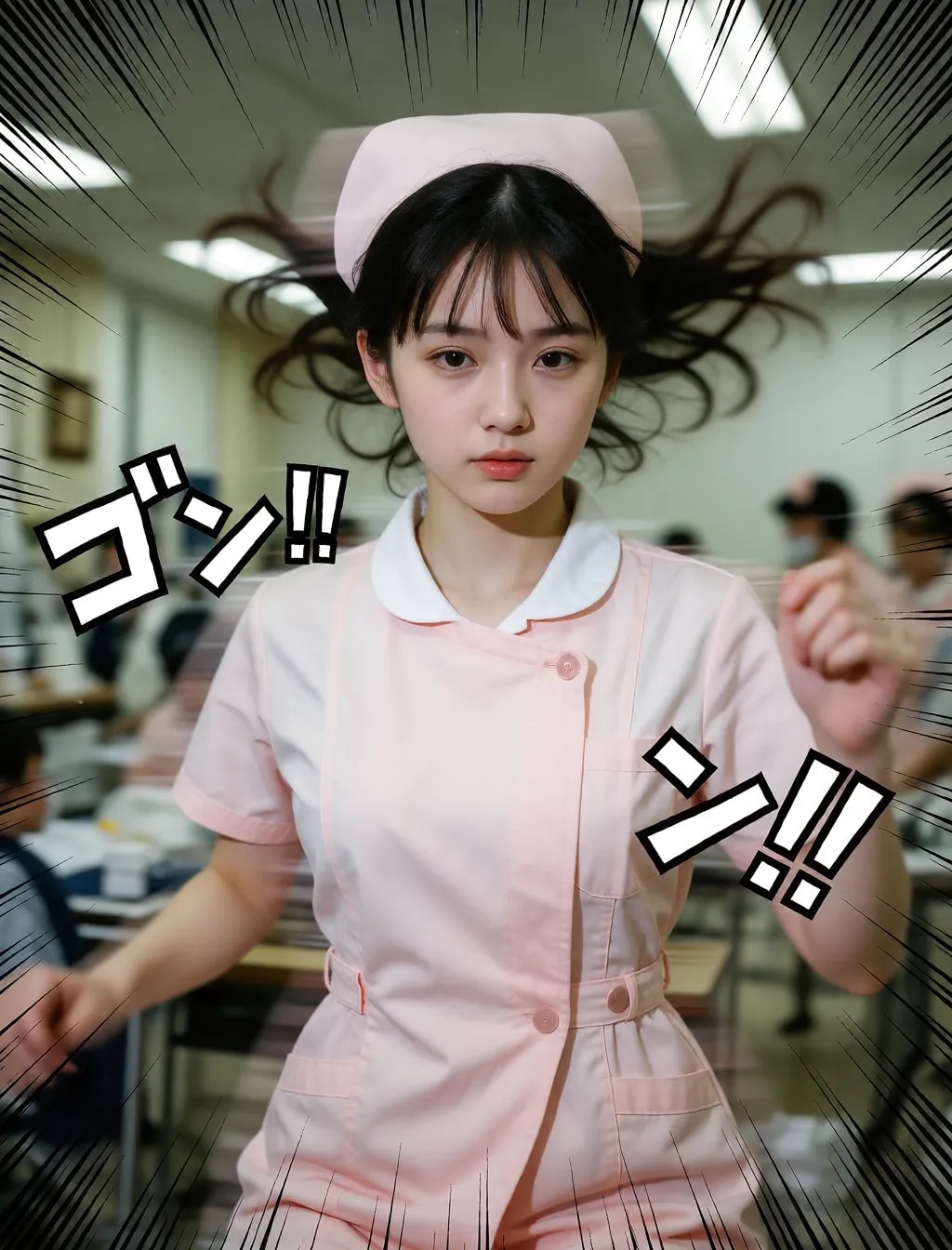 勢いのあるナース