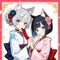 桜とうちの子たち 2枚目