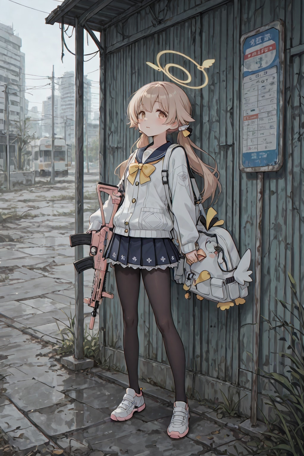 廃墟探訪に来たヒフミ