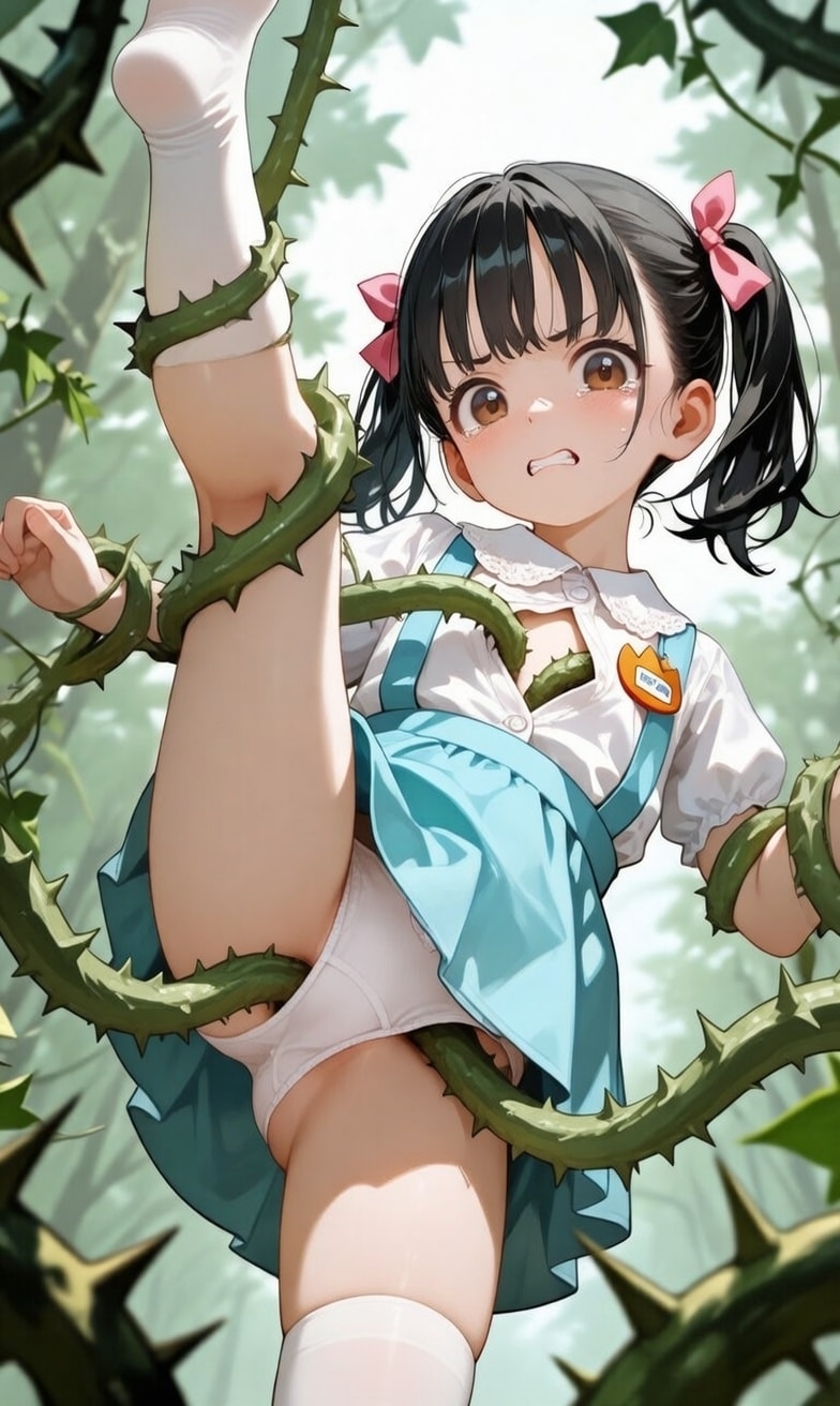 触手に襲われる