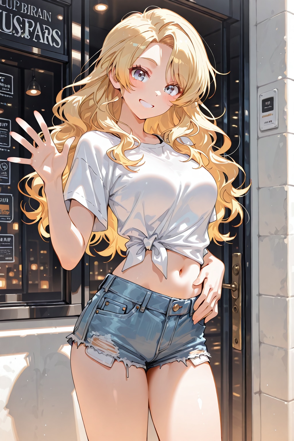 臍だしホットパンツ