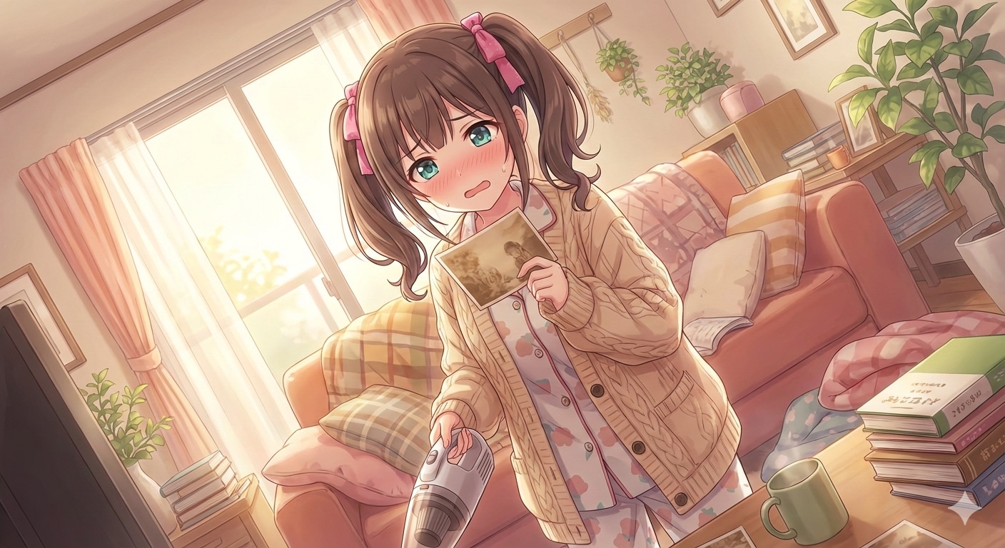 掃除中に昔のプリントが出てきた | の人気AIイラスト・グラビア