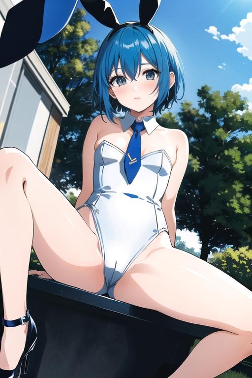 ボーイッシュ白バニーさん