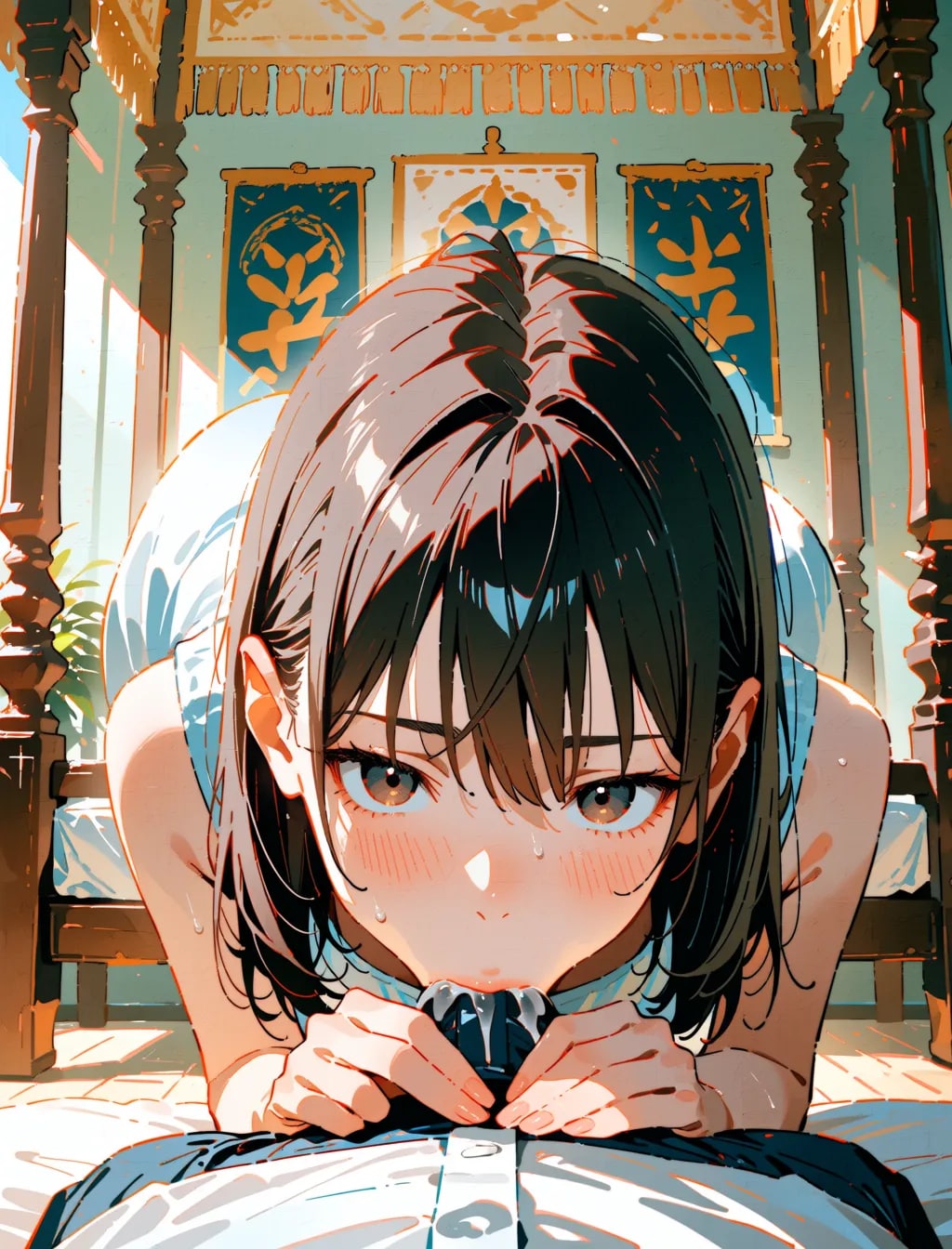 布を貫通フェチ