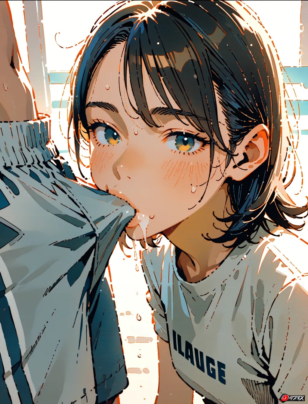 布を貫通フェチ
