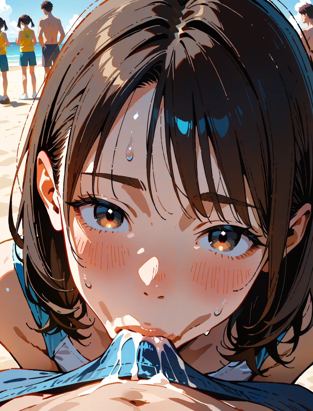 布を貫通フェチ