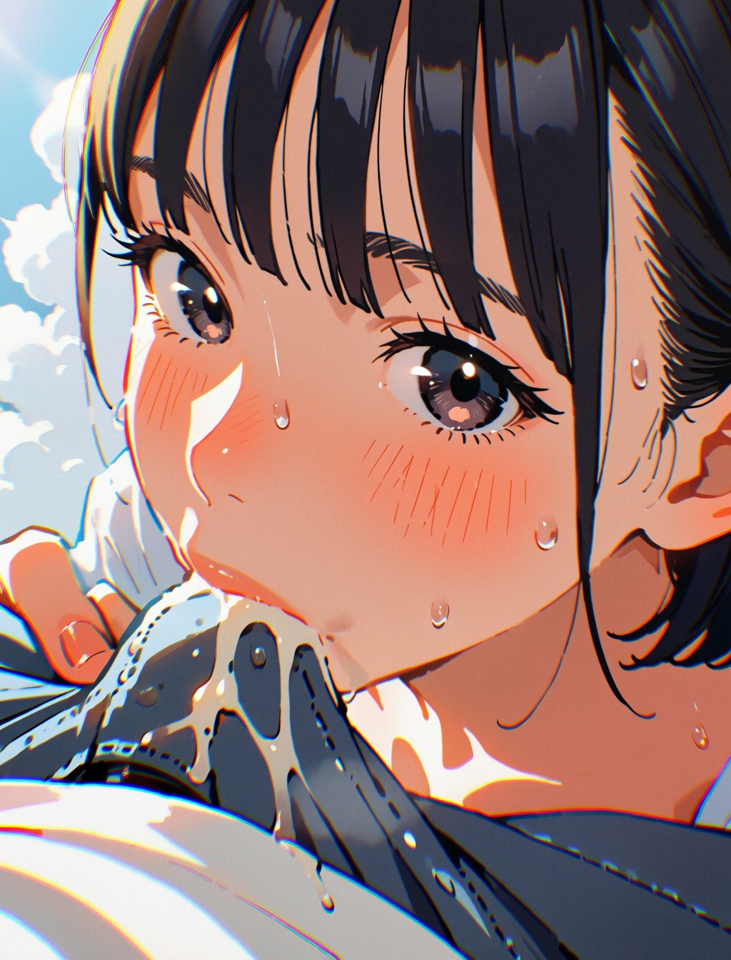 布を貫通フェチ