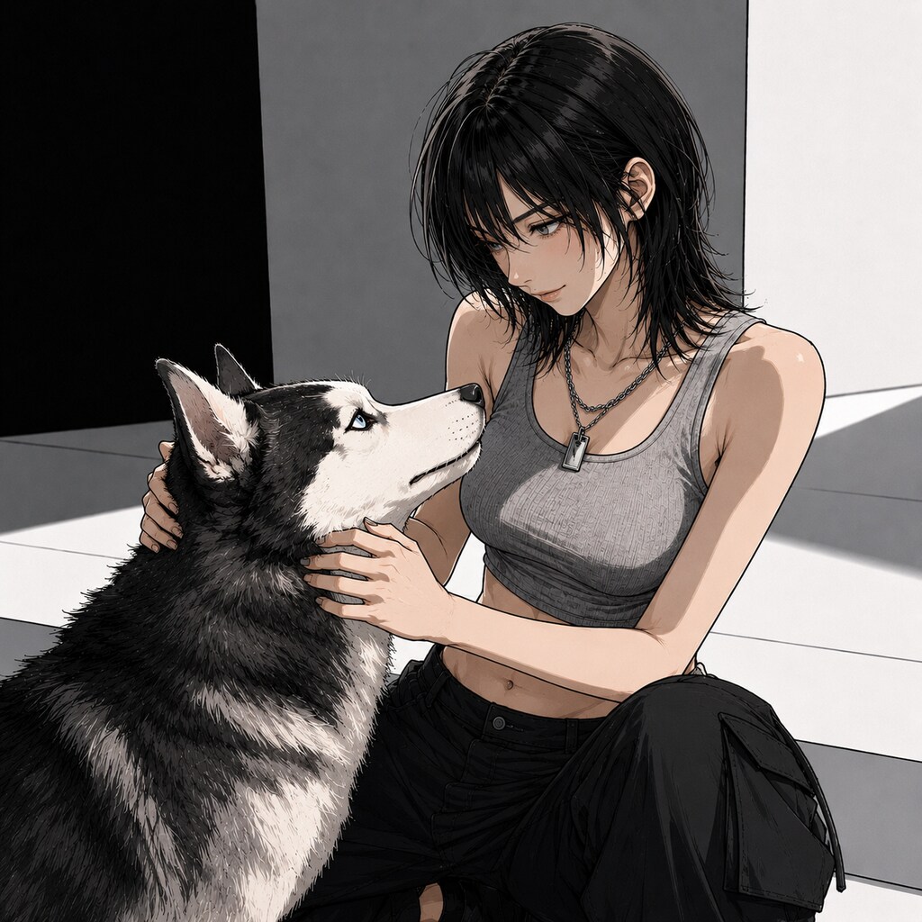 ハスキーとウルフちゃん🐺