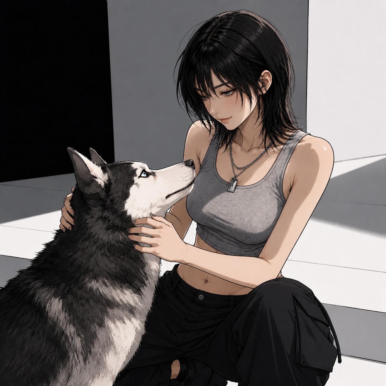 ハスキーとウルフちゃん🐺