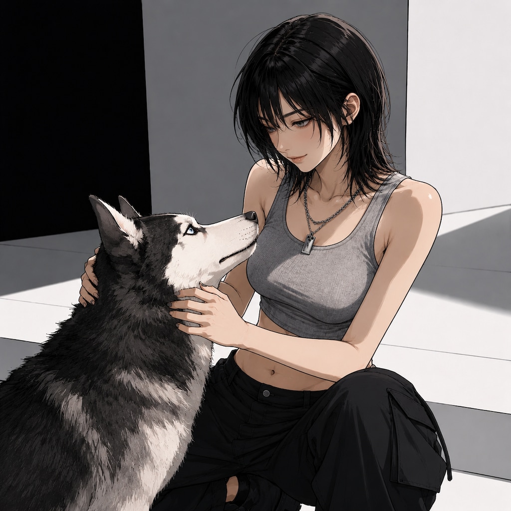 ハスキーとウルフちゃん🐺