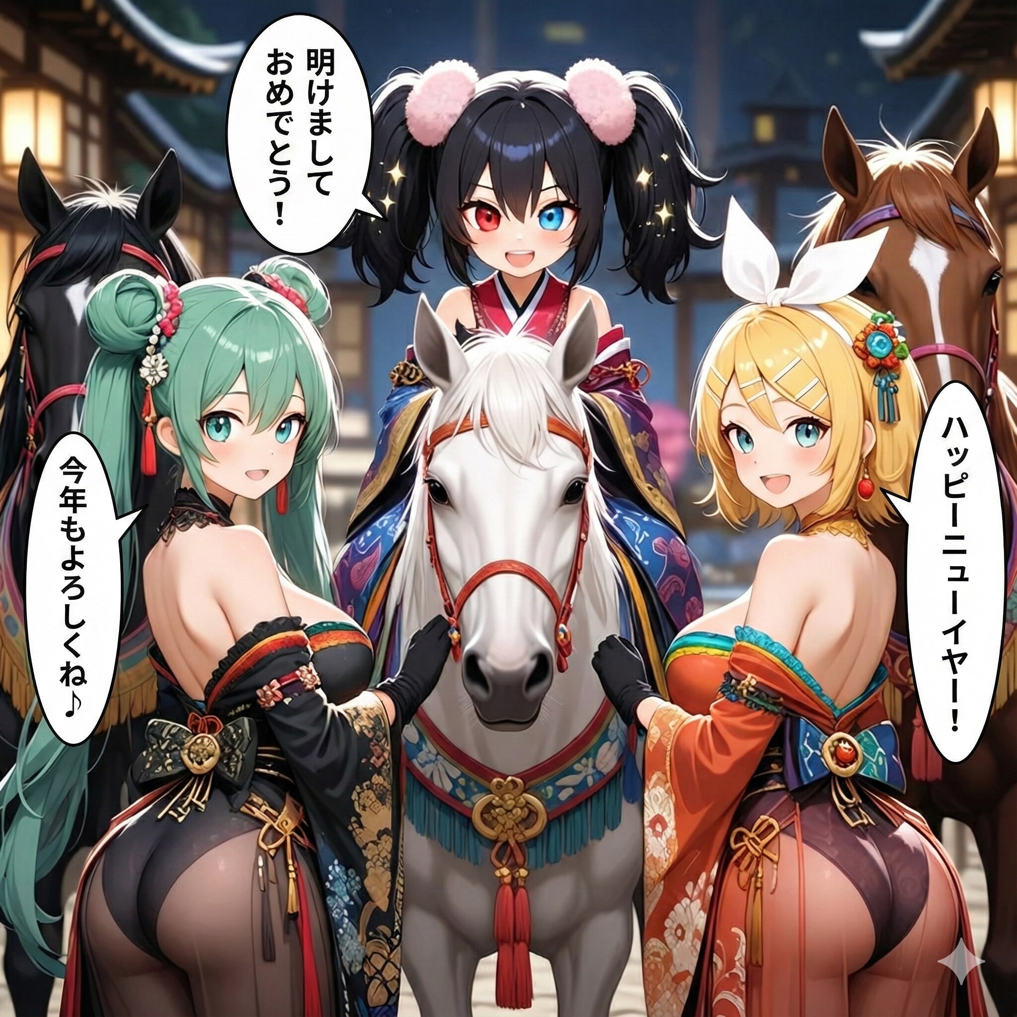 ミクさん達 新年のご挨拶🎍