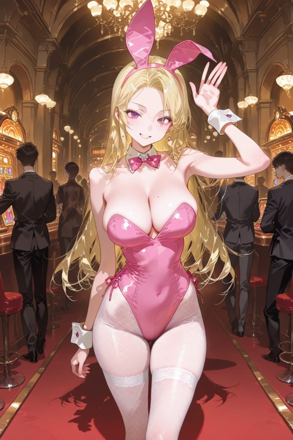 ピンクバニーガールのお姉さん