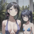 仲良し母娘の水遊び 8枚目