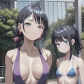 仲良し母娘の水遊び 7枚目