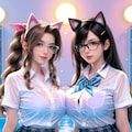 水泳部員ティファ＆エアリスの足湯 8枚目