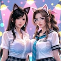 水泳部員ティファ＆エアリスの足湯 7枚目