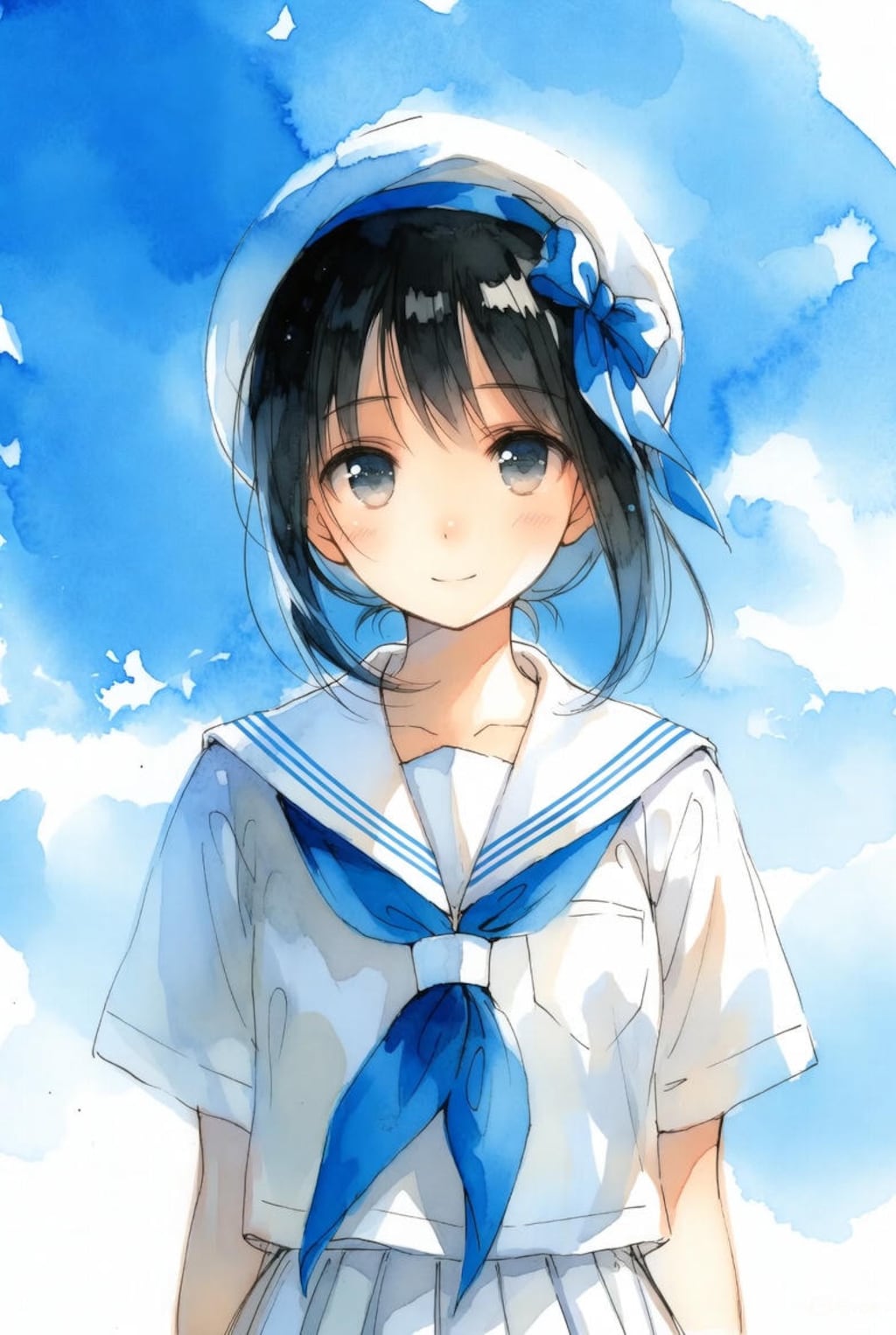 少女（水彩画）