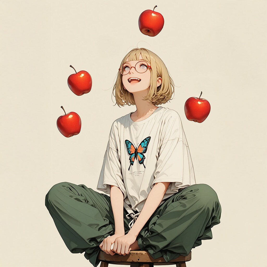 リンゴ🍎大好き『念力〜 w』 | の人気AIイラスト・グラビア