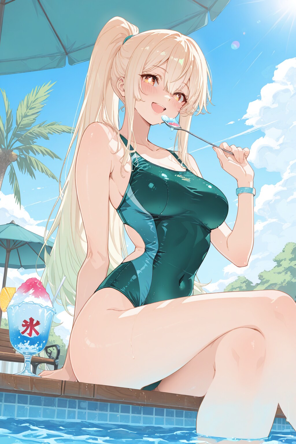 暑いですわ！