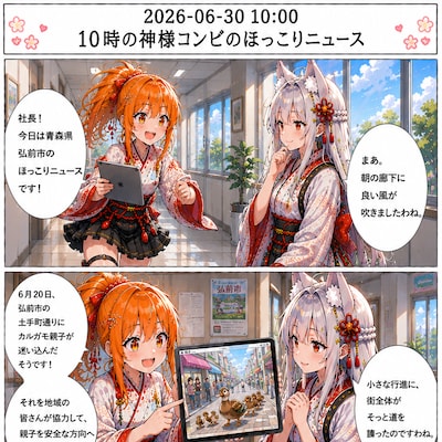 毎日漫画 10時 ほっこりニュース | の人気AIイラスト・グラビア