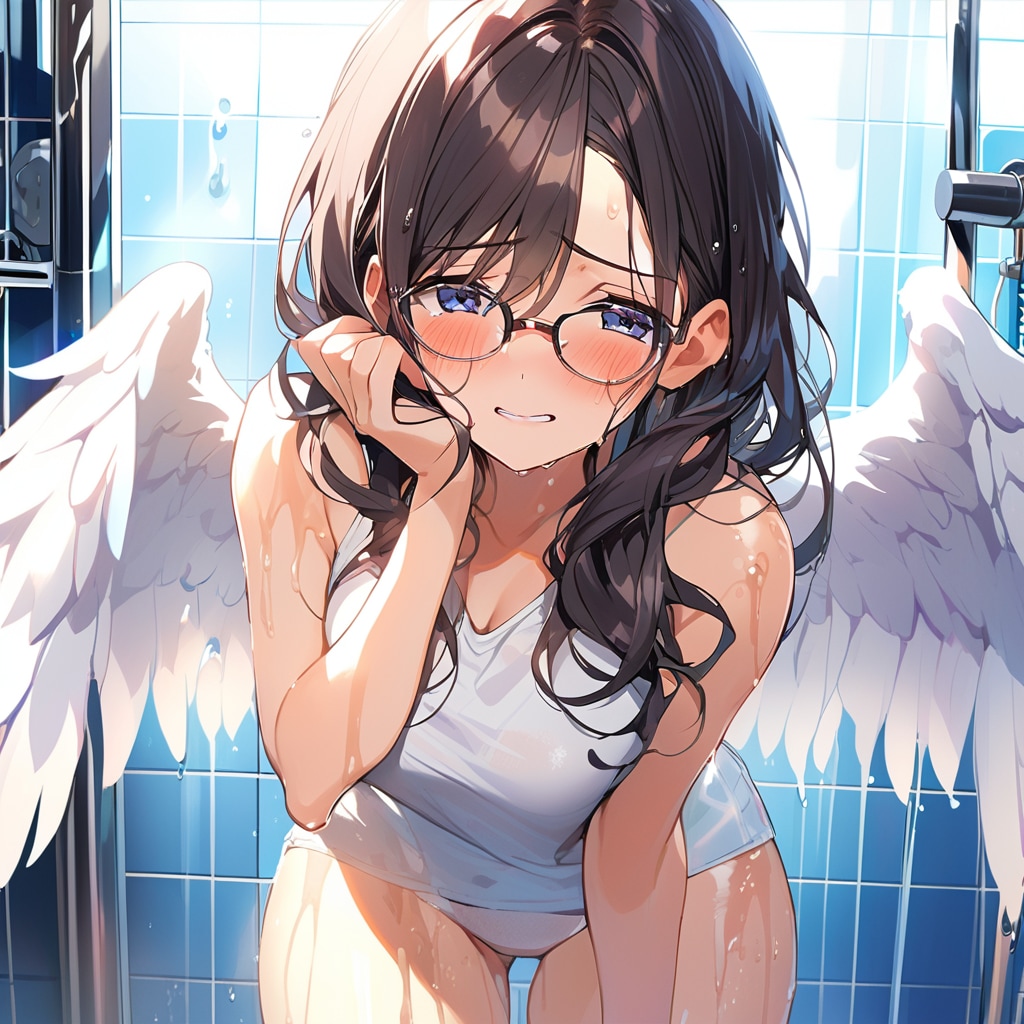 白スク恥じらい天使さん