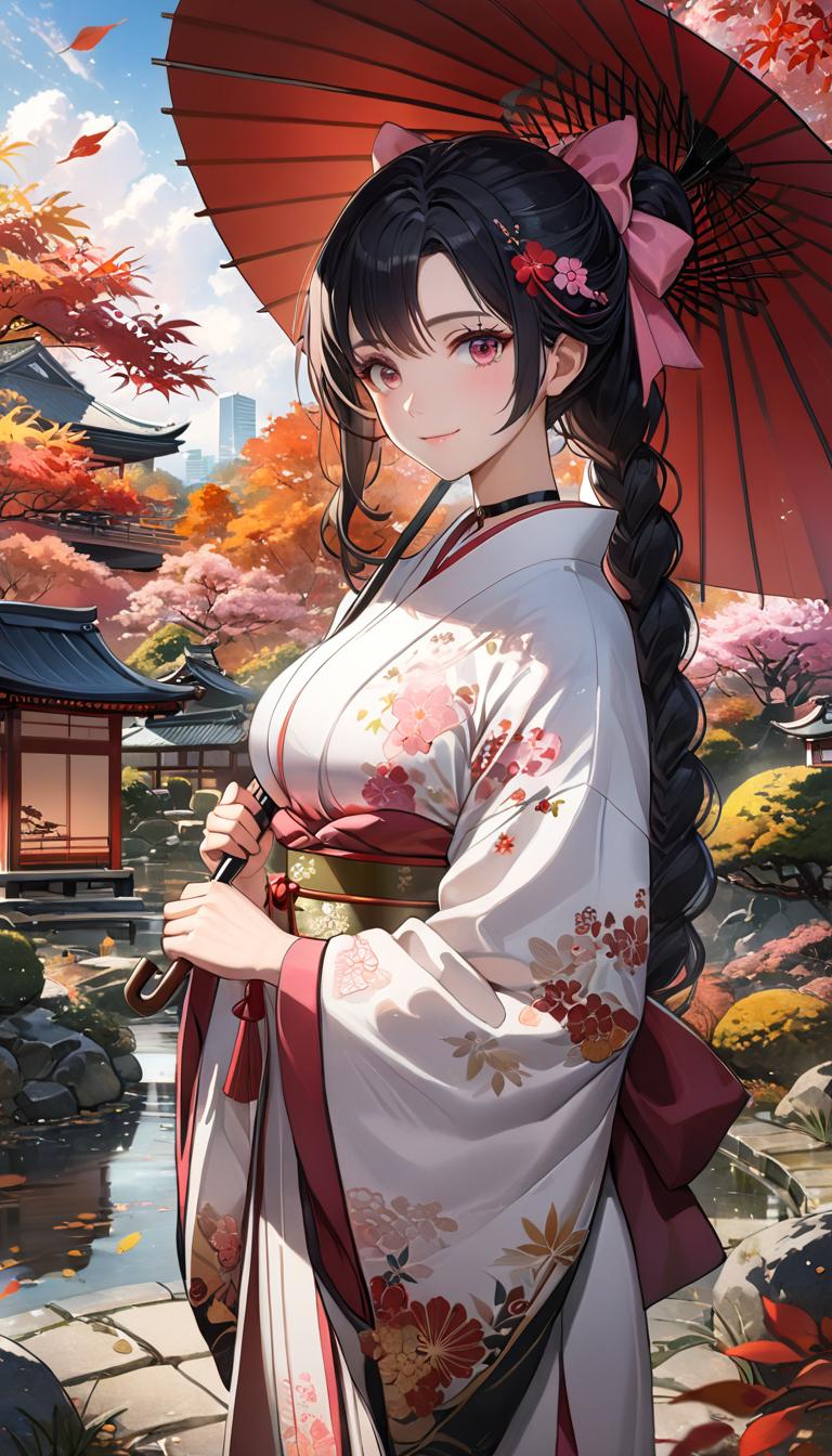 黒髪のエアリス　庭園バージョン | の人気AIイラスト・グラビア