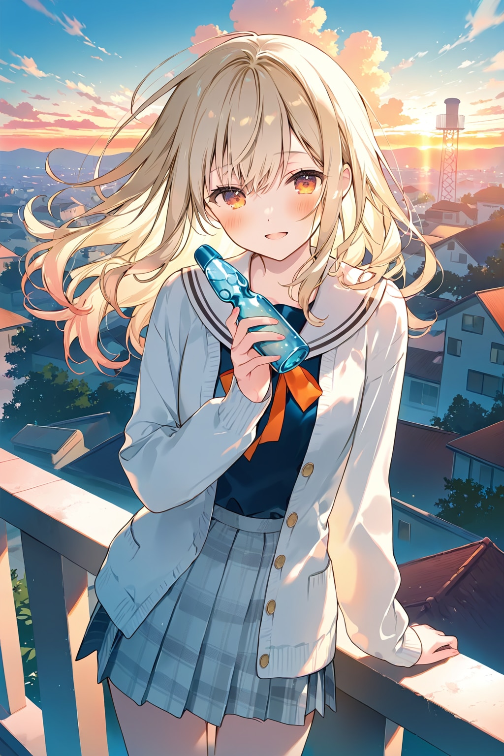 フェンス越しの入道雲
