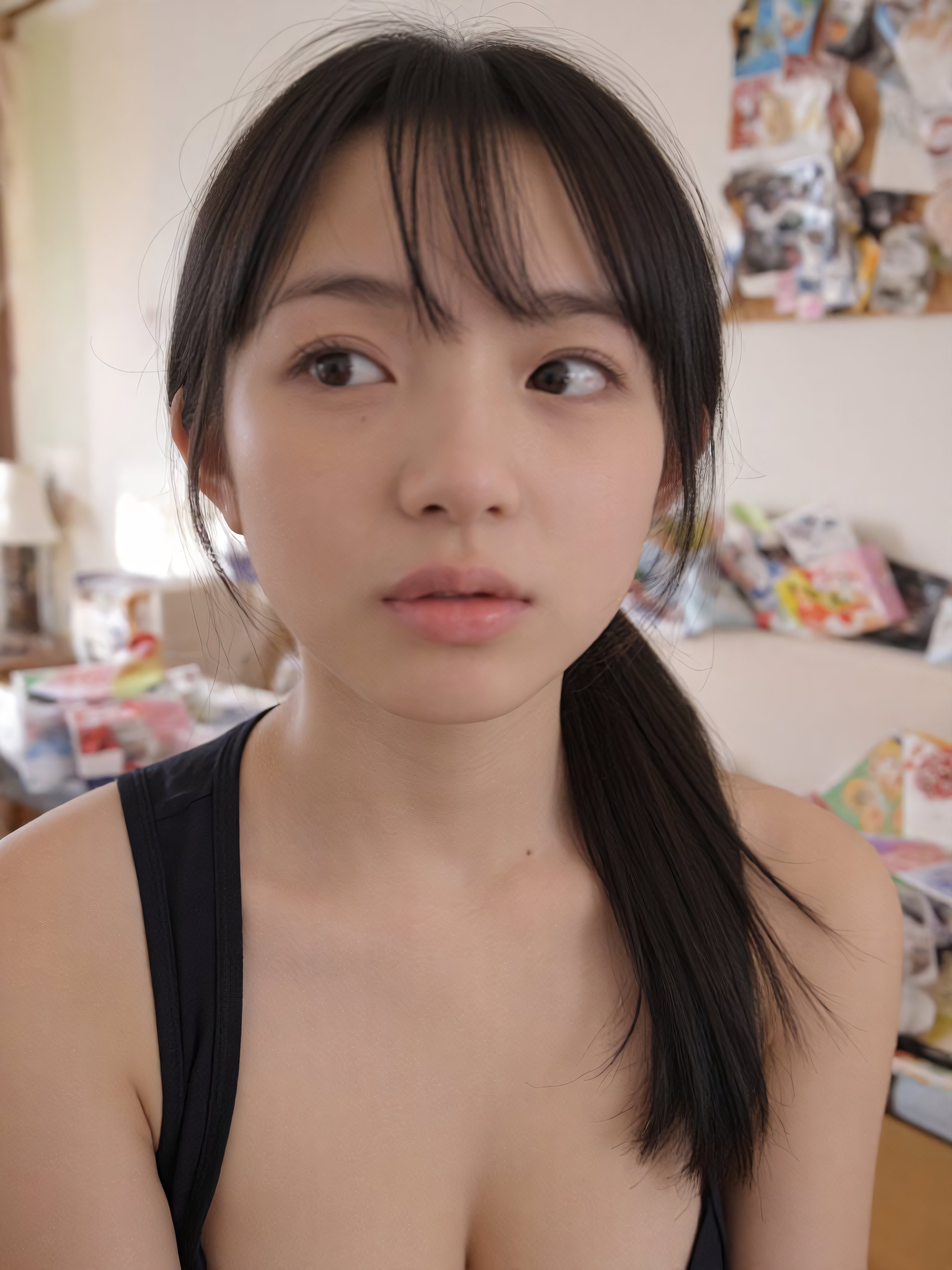 部屋でリラックス