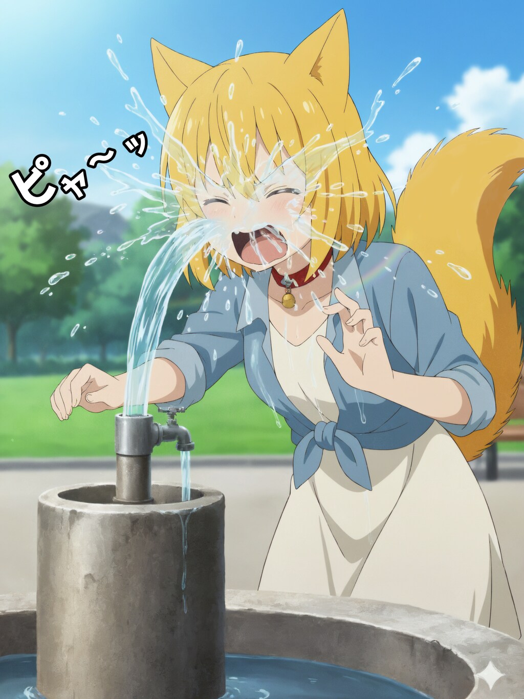 公園で遊び終わったあとに手を洗うため敷地内に設置してある割と斬新な形状をしている水道の蛇口をひねったら予想だにしていなかっ…