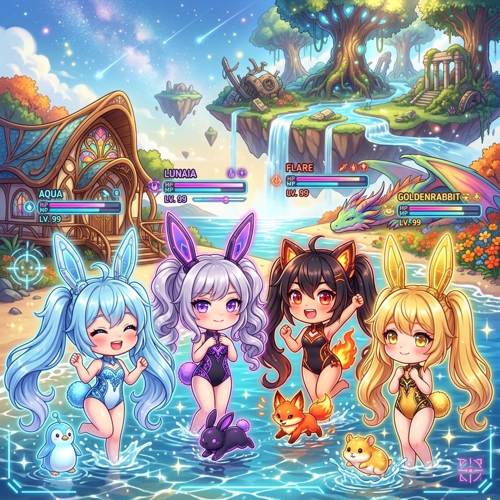 星桜集合水着 | の人気AIイラスト・グラビア