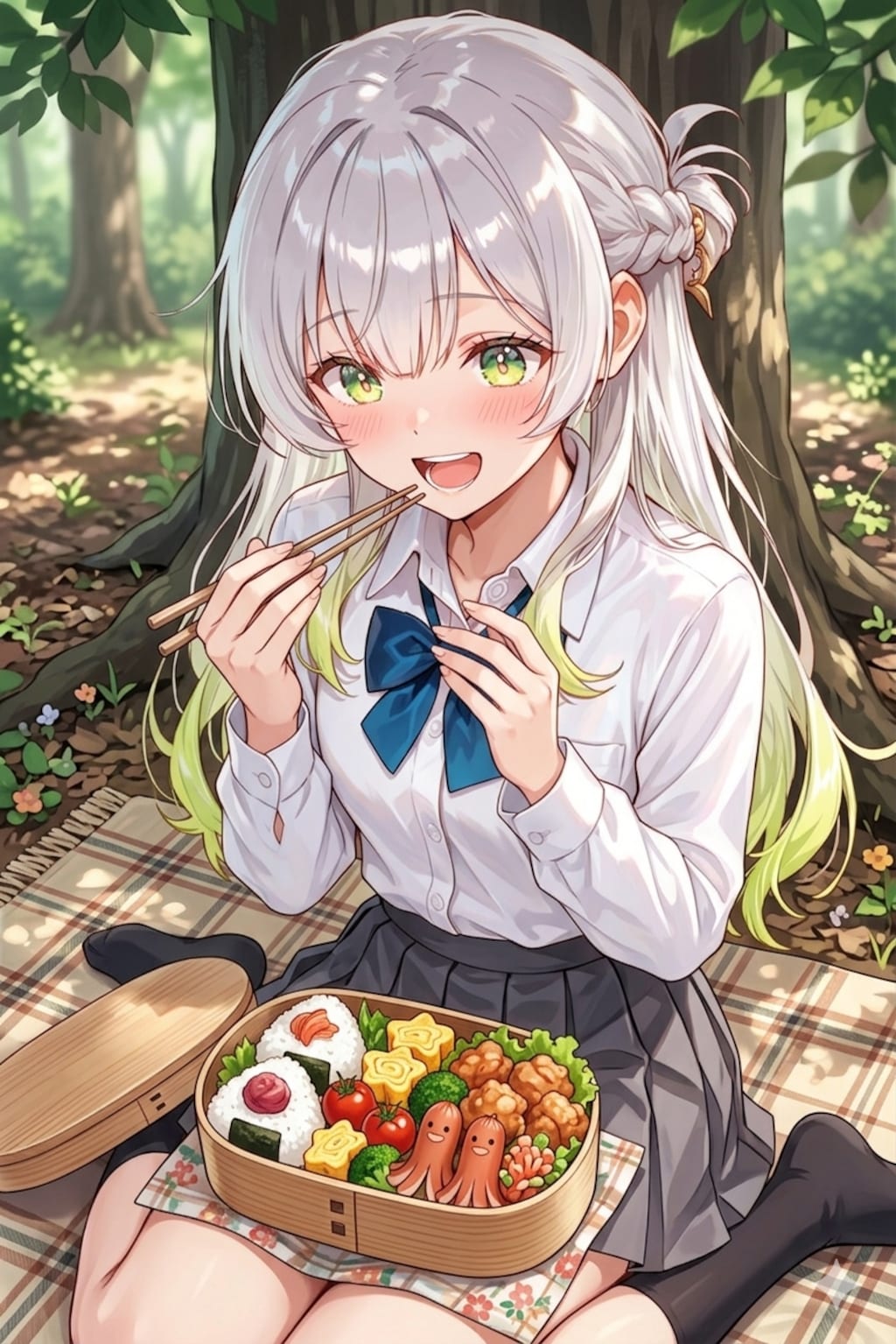 一緒にお昼ごはん食べよう(￣～￣)