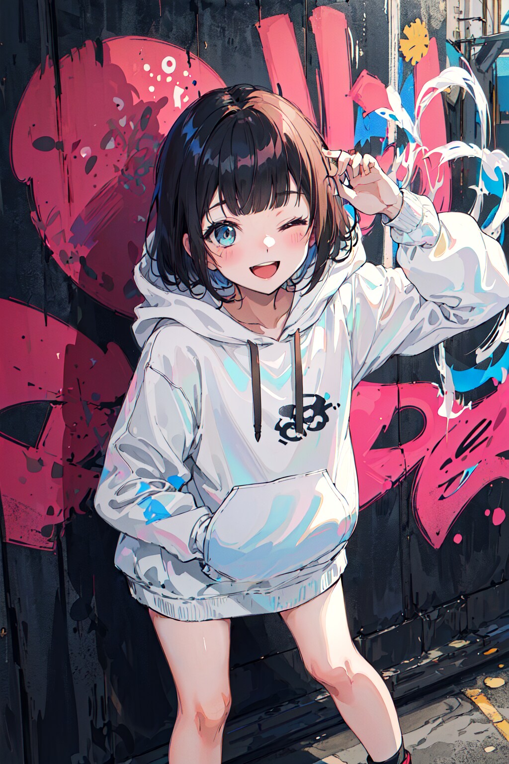 パーカー女子