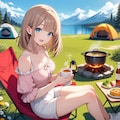 湖畔キャンプ(モデル：朝倉虹夏) 4枚目