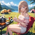 湖畔キャンプ(モデル：朝倉虹夏) 5枚目