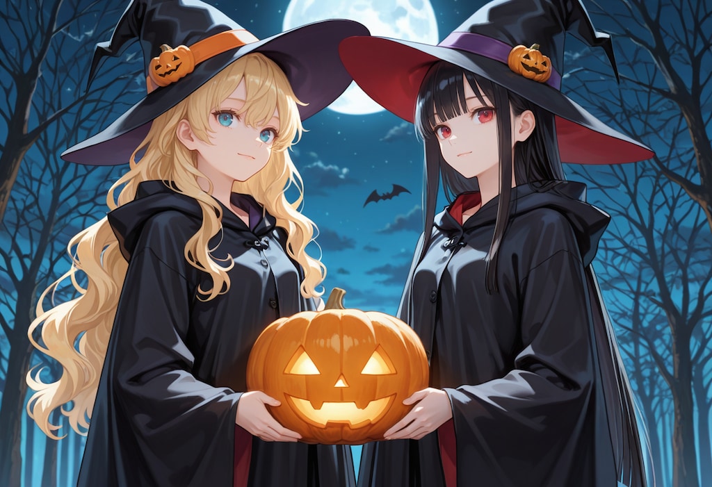 ちちぷいちゃんとししょちゃんのハロウィン魔女