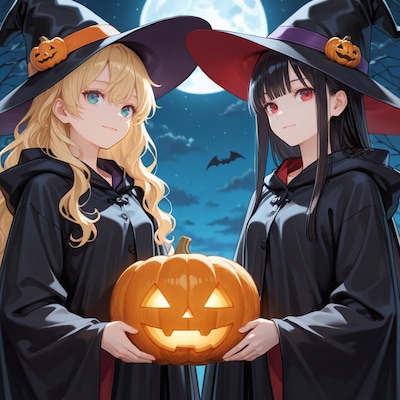 ちちぷいちゃんとししょちゃんのハロウィン魔女