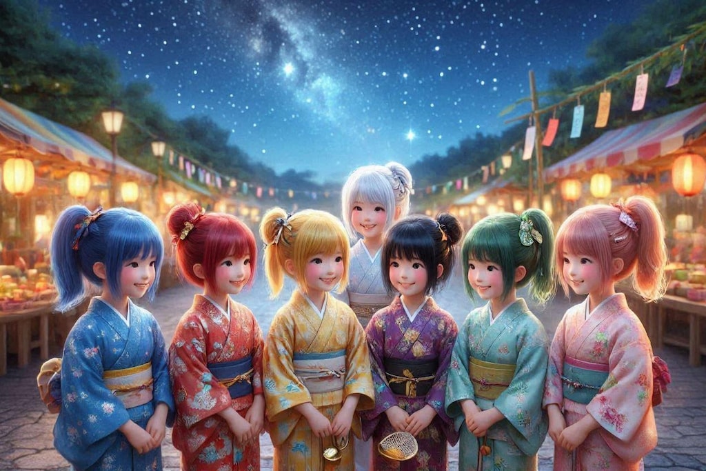 七夕と 子どもぽに