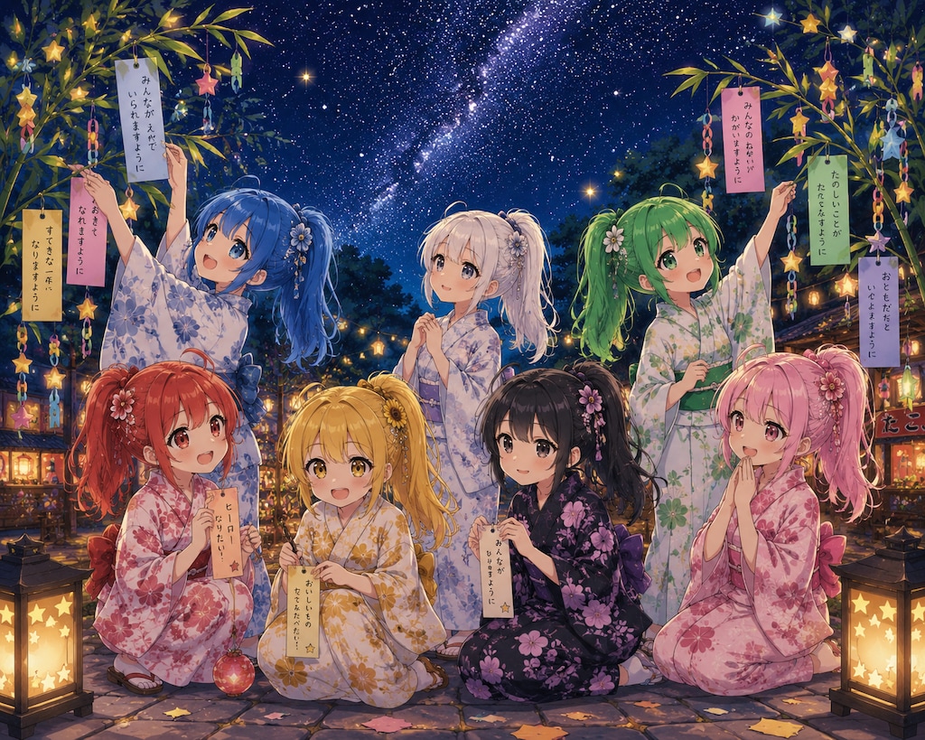 七夕と 子どもぽに