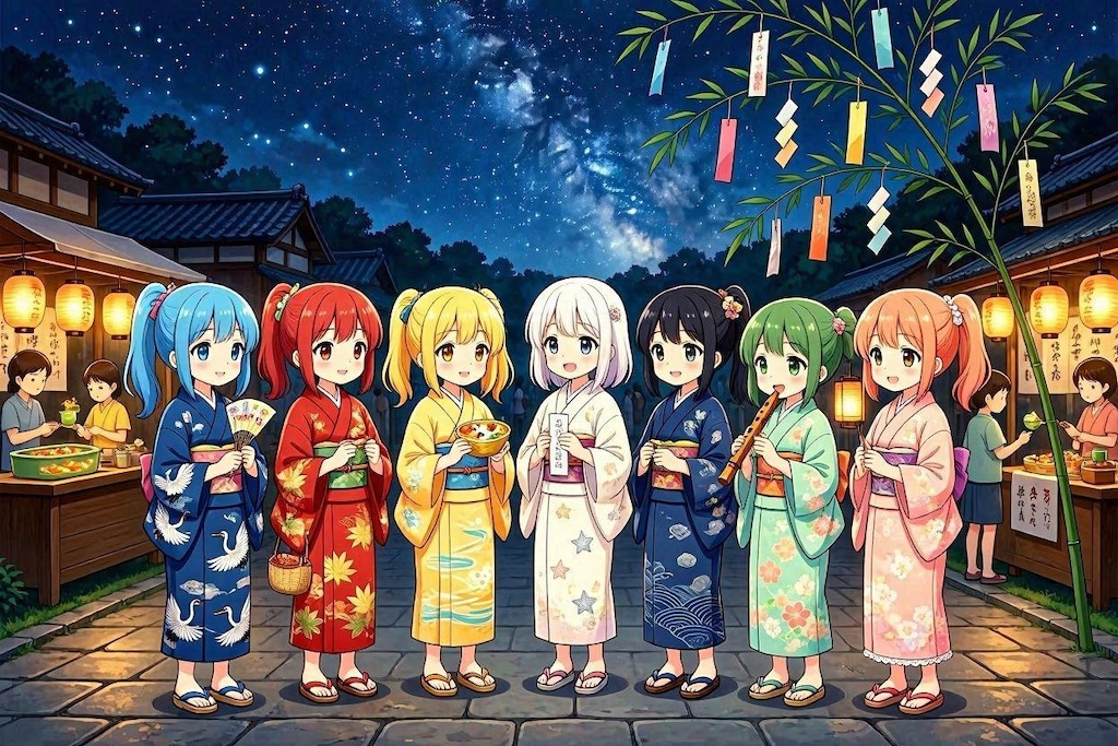 七夕と 子どもぽに