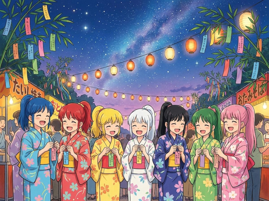 七夕と 子どもぽに