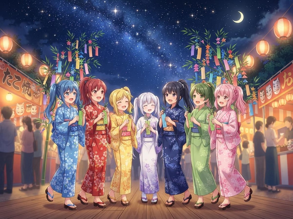 七夕と 子どもぽに