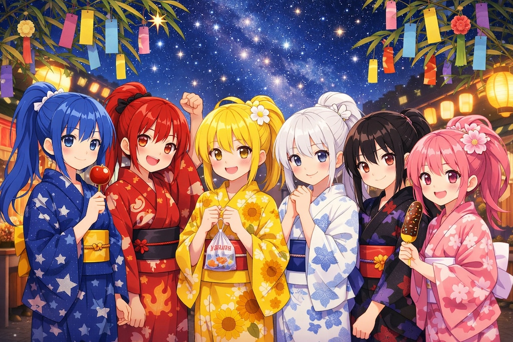 七夕と 子どもぽに