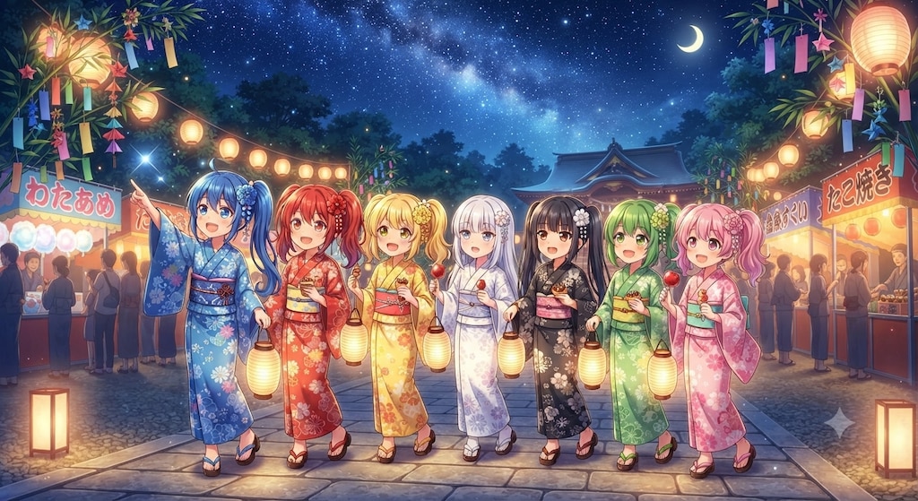 七夕と 子どもぽに