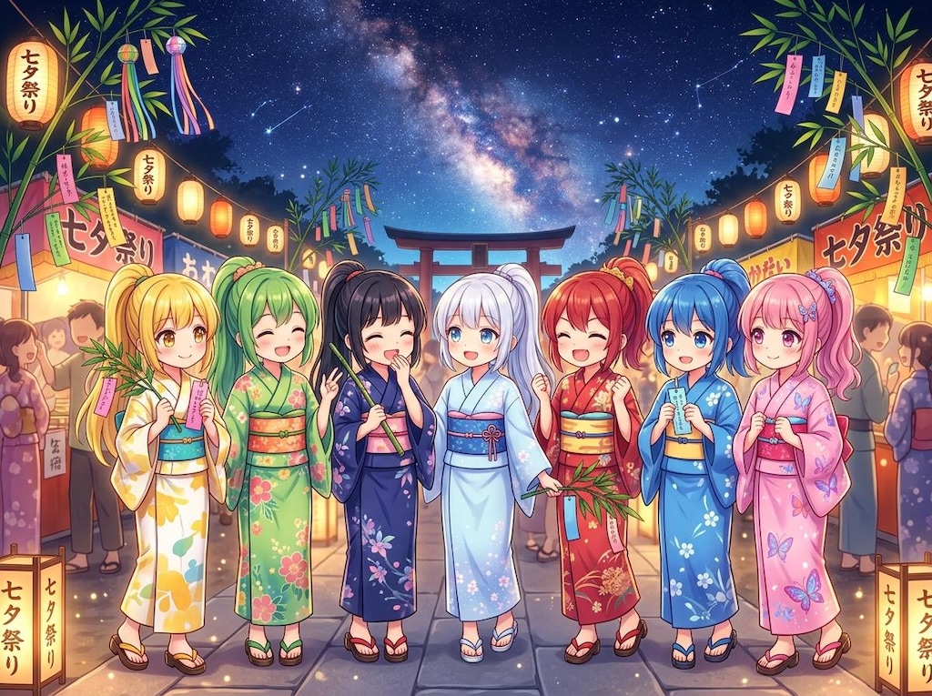 七夕と 子どもぽに