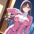 ユリママ　艶々スーツ 4枚目