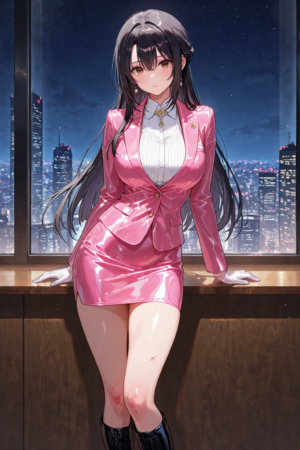 ユリママ　艶々スーツ